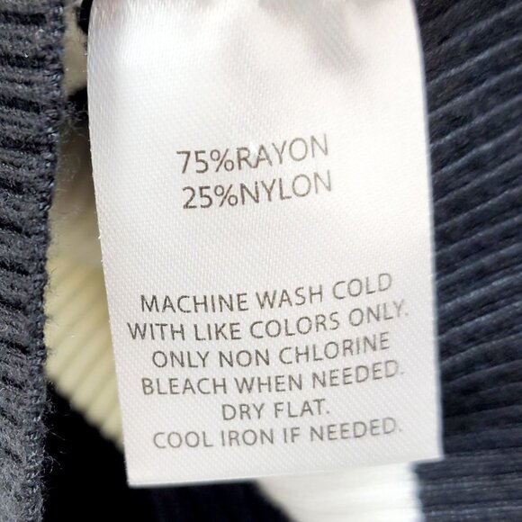 Broadway shirt Black & White Striped Off-Shoulder Ribbed Size S - Picture 5 of 9